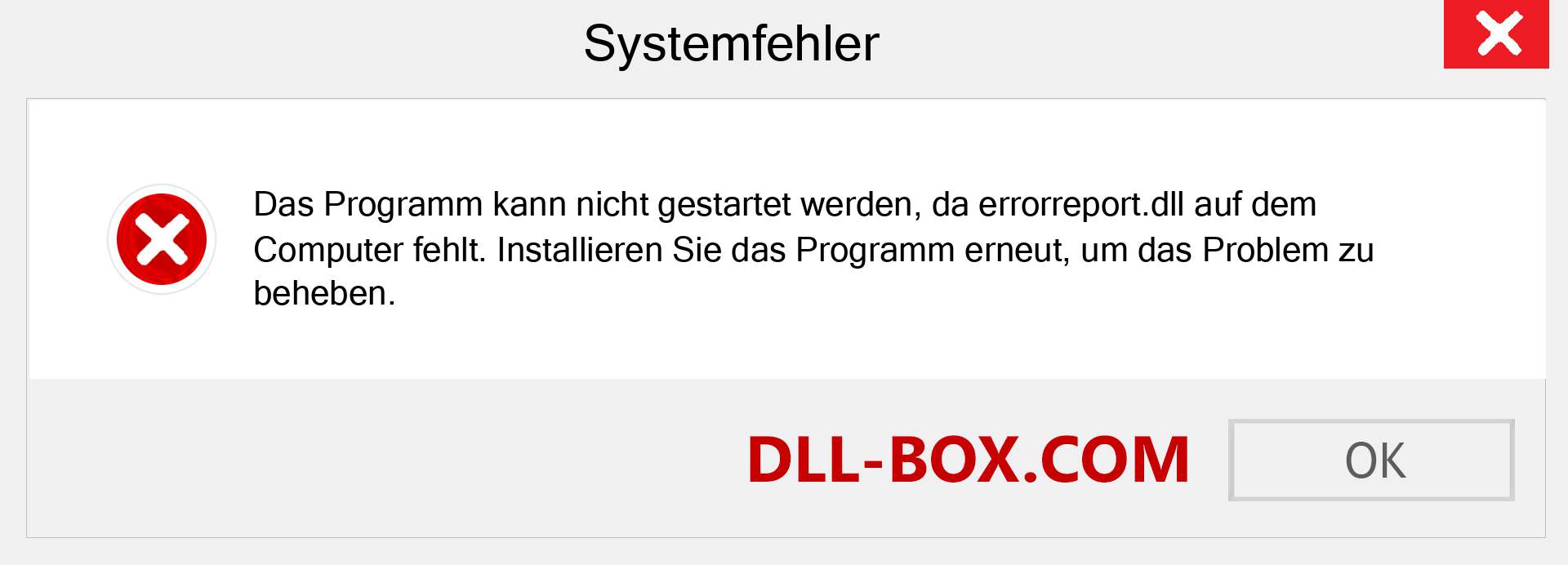 errorreport.dll-Datei fehlt?. Download für Windows 7, 8, 10 - Fix errorreport dll Missing Error unter Windows, Fotos, Bildern