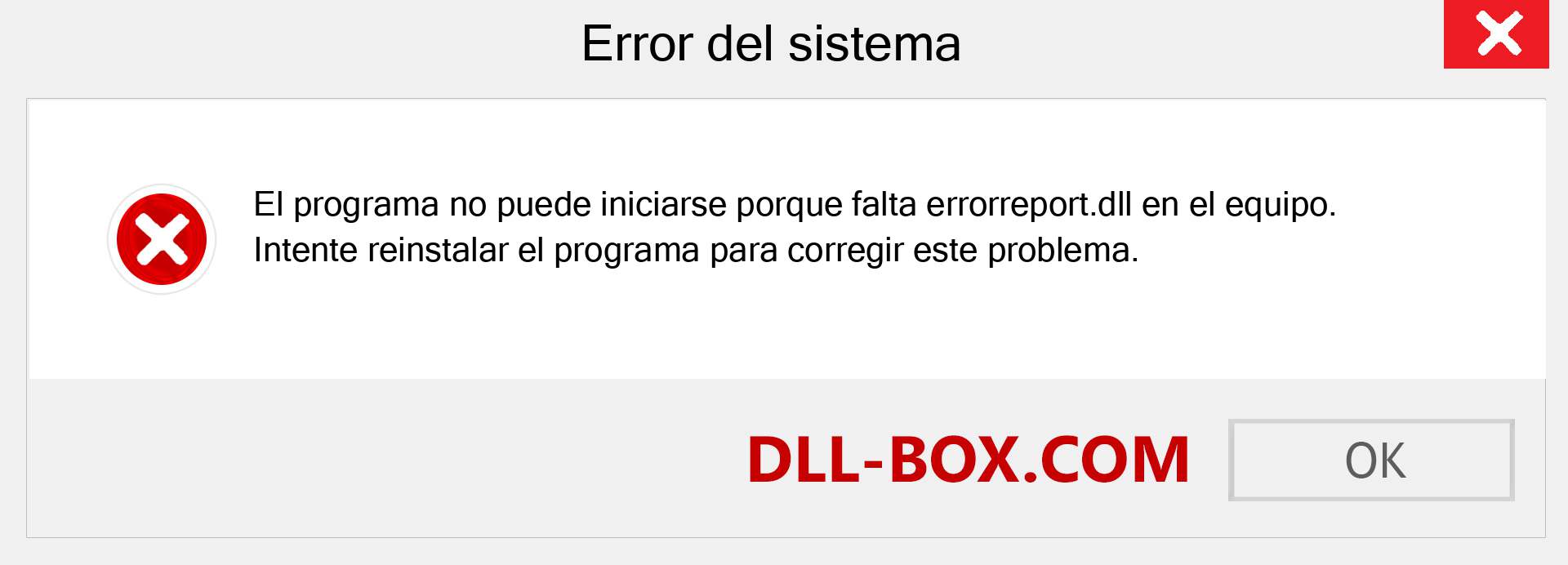 ¿Falta el archivo errorreport.dll ?. Descargar para Windows 7, 8, 10 - Corregir errorreport dll Missing Error en Windows, fotos, imágenes